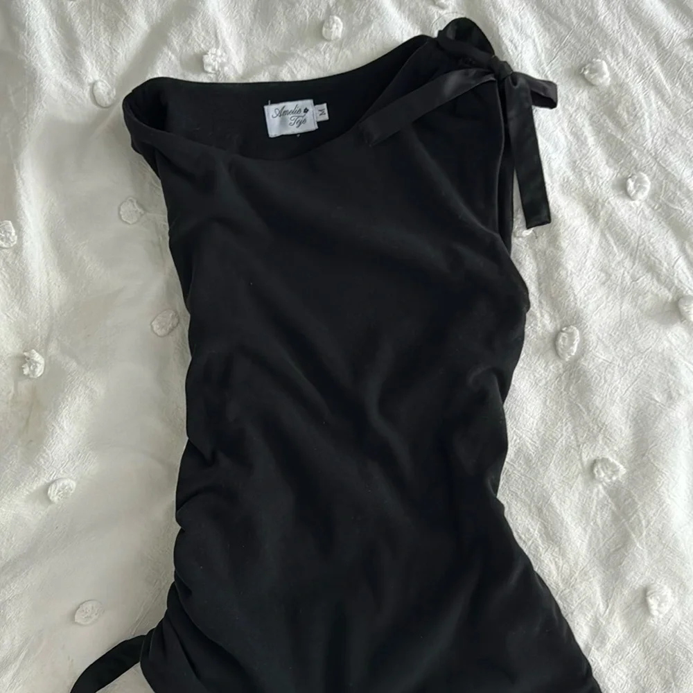 Amelie Teje Ribbon Top Noir - Picture 4 of 10